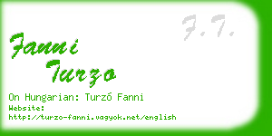fanni turzo business card